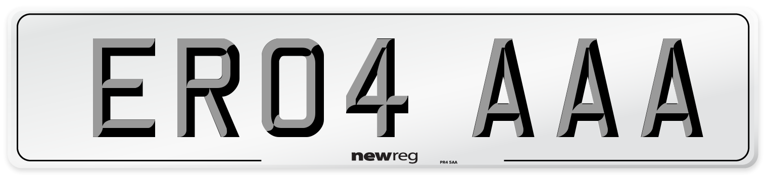 ER04 AAA Number Plate from New Reg